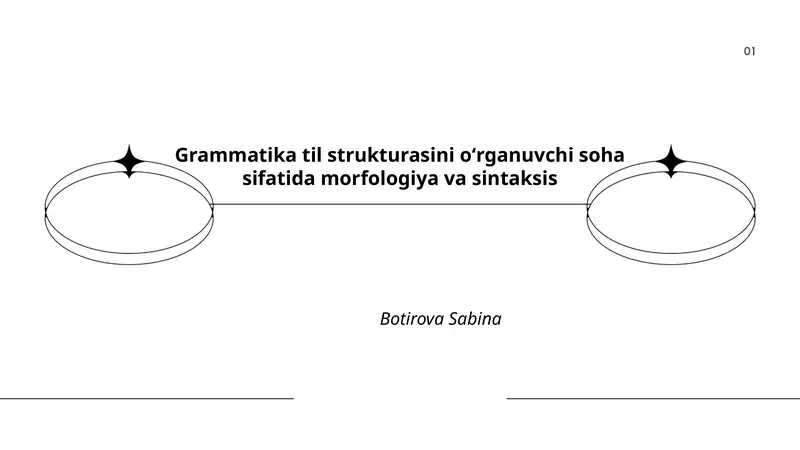 Grammatika til strukturasini oʻrganuvchi soha sifatida morfologiya va sintaksis