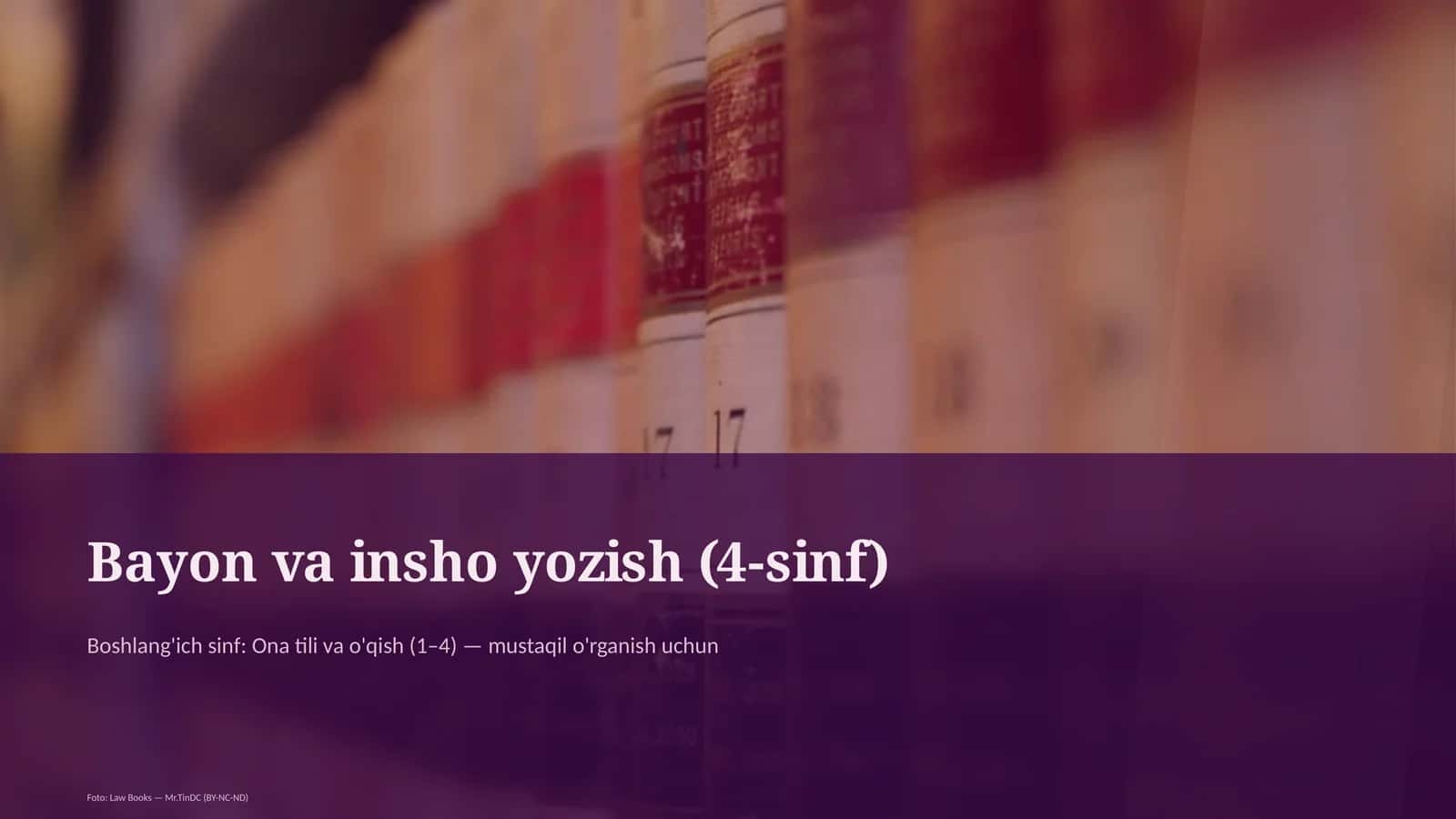 Bayon va insho yozish (4-sinf)