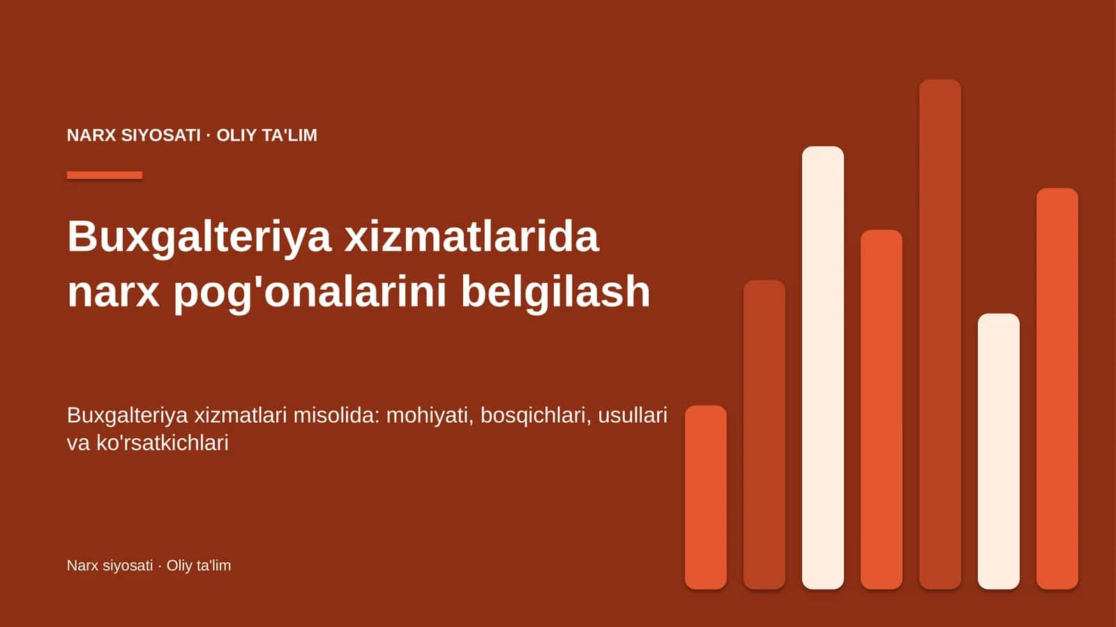 buxgalteriya xizmatlarida narx pog'onalarini belgilash 1572
