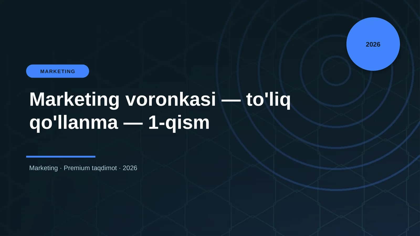 Marketing voronkasi — to'liq qo'llanma — 1-qism