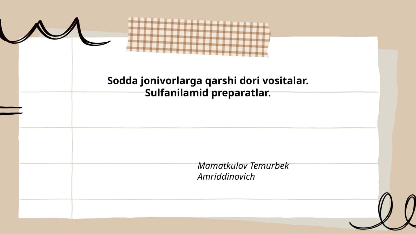 Sodda jonivorlarga qarshi dori vositalar. Sulfanilamid preparatlar