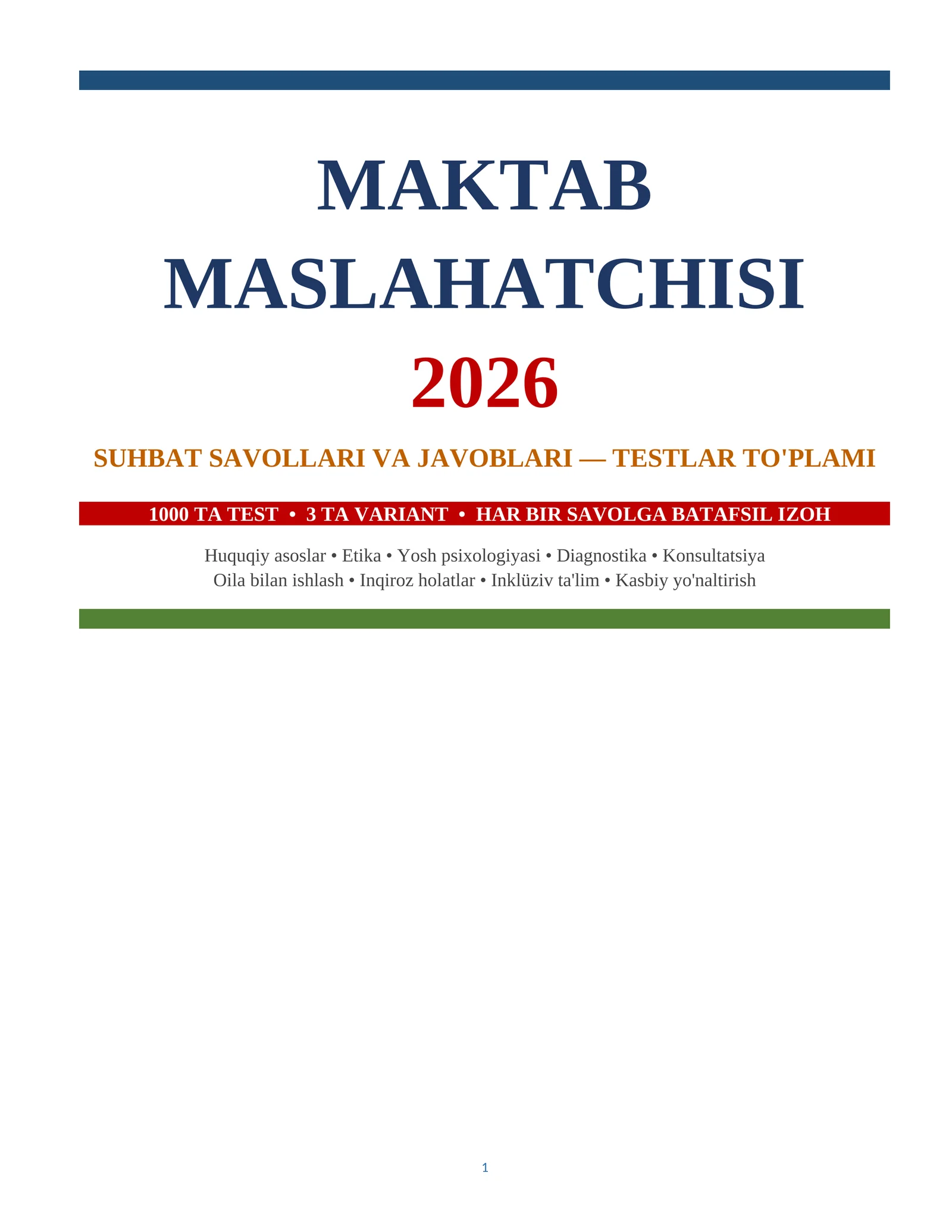 MAKTAB MASLAHATCHISI 2026