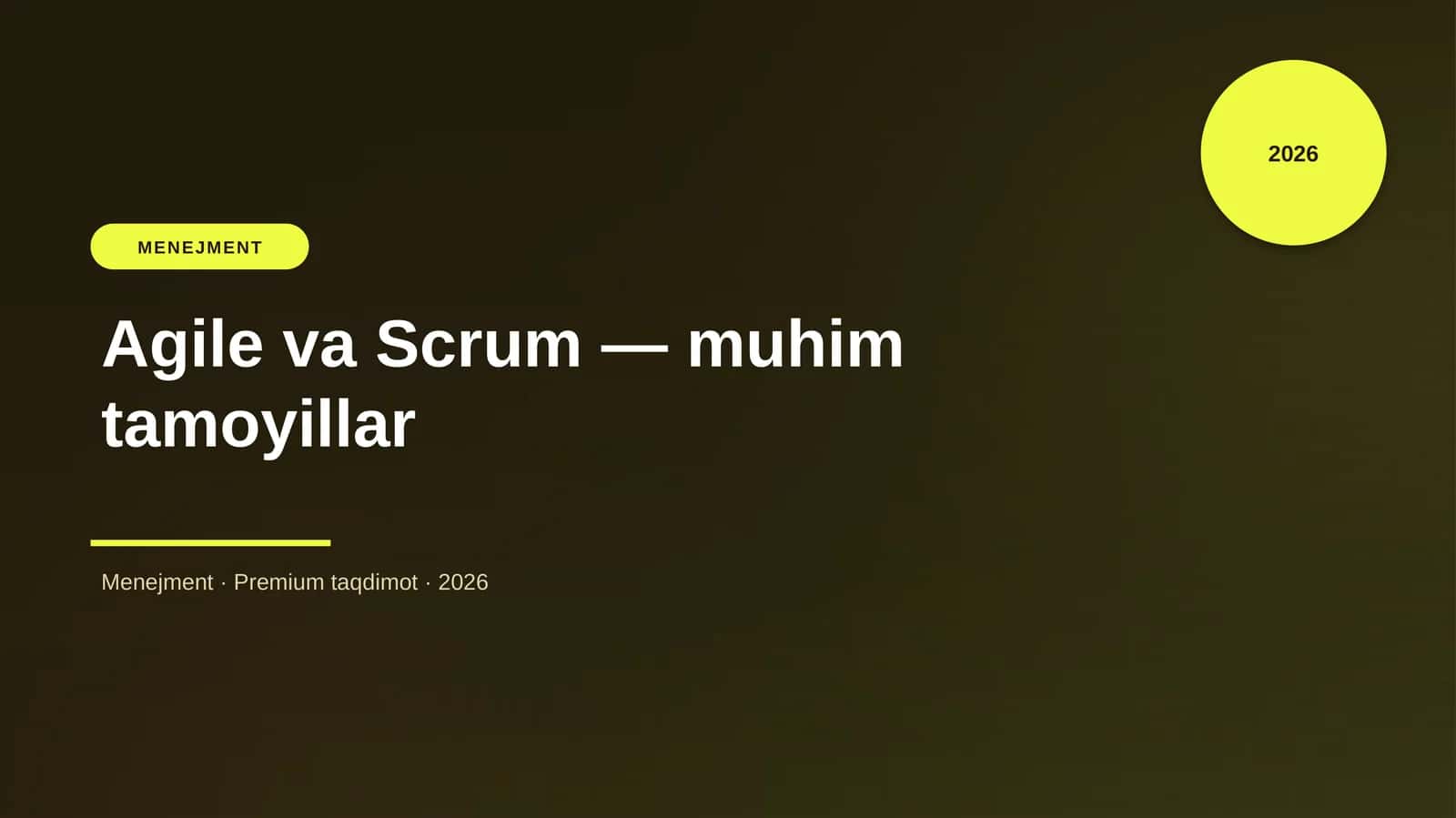 Agile va Scrum — muhim tamoyillar