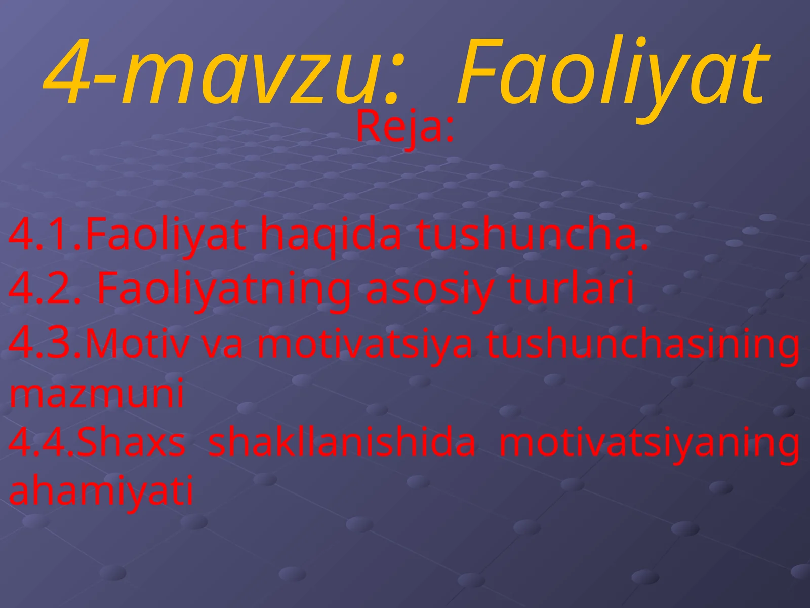 Faoliyat