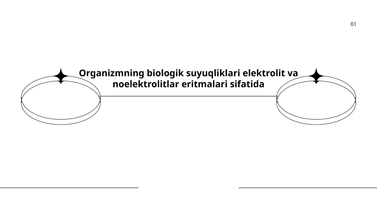 Organizmning biologik suyuqliklari elektrolit va noelektrolitlar eritmalari sifatida