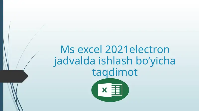 MS Excel 2021 Elektron Jadvallar