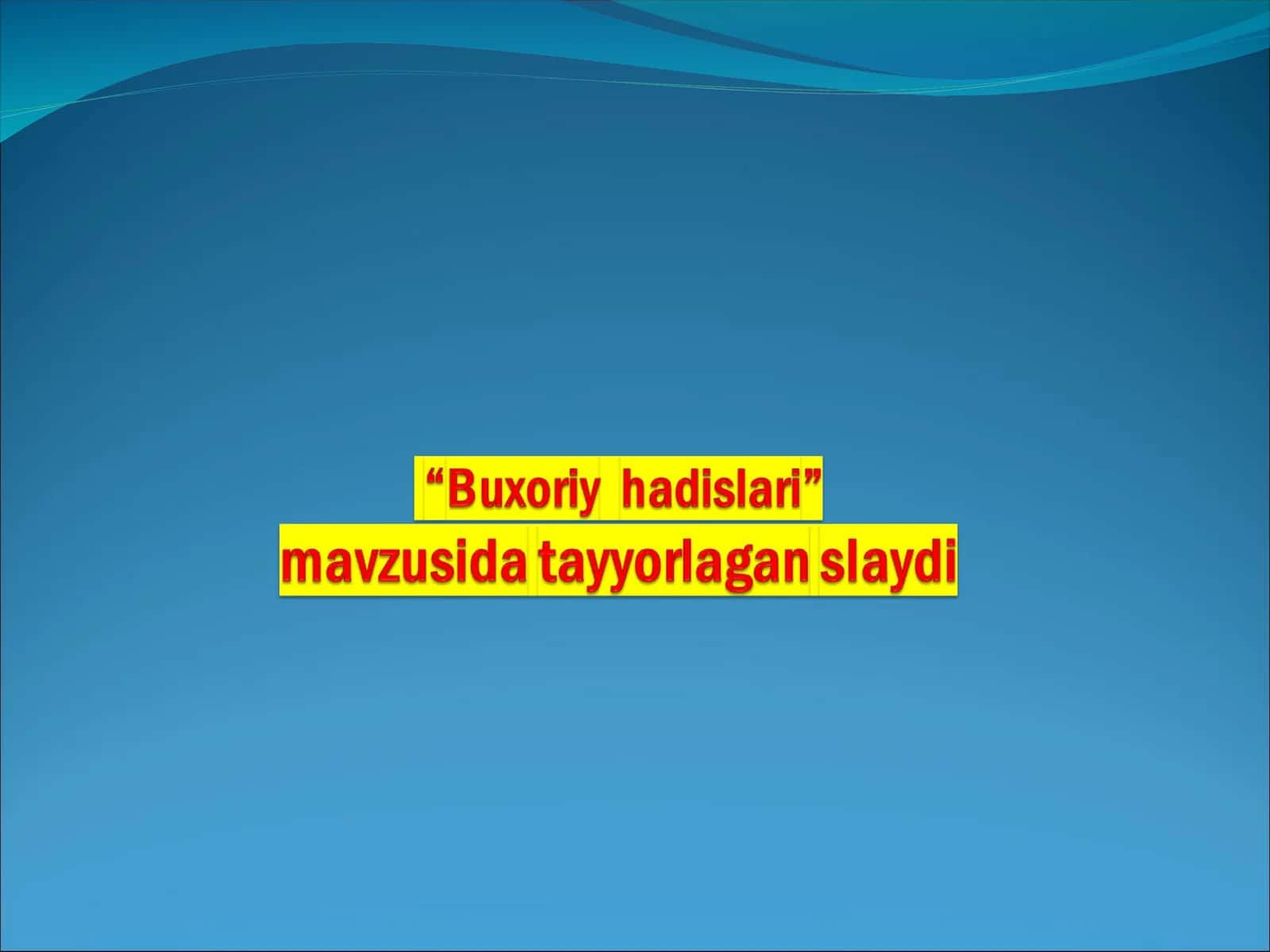 "Har bir millatning dunyoda borligini ko`rsatadurgan oinayi hayoti til va adabiyotidur"