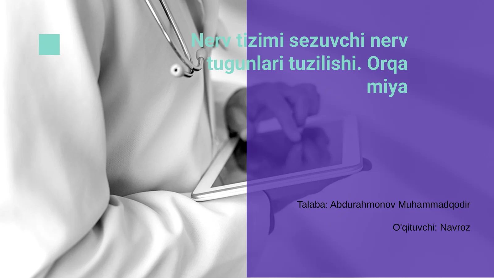 Nerv tizimi sezuvchi nerv tugunlari tuzilishi