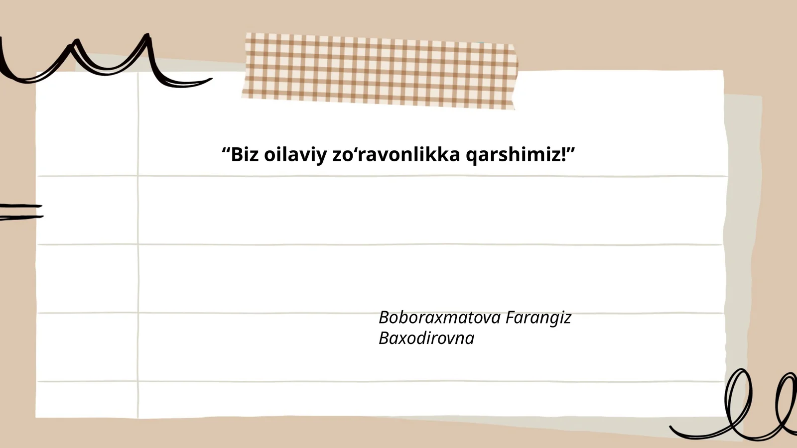 Oilaviy zo‘ravonlik tushunchasi