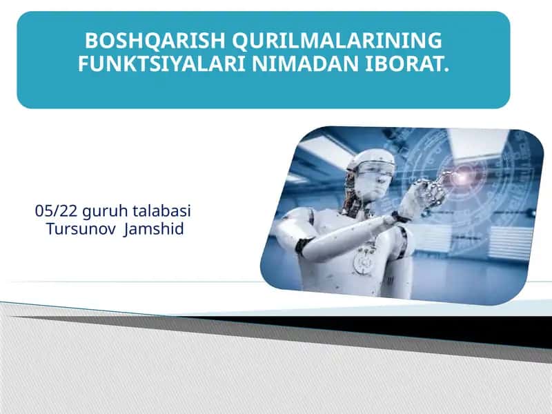 Boshqarish qurilmasining funktsiyalari