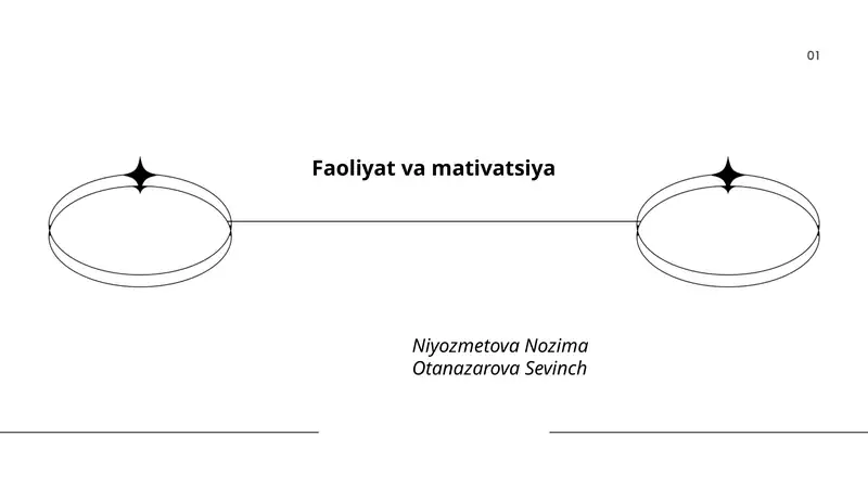 Faoliyat va mativatsiya