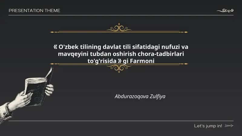Davlat Tili Sifati