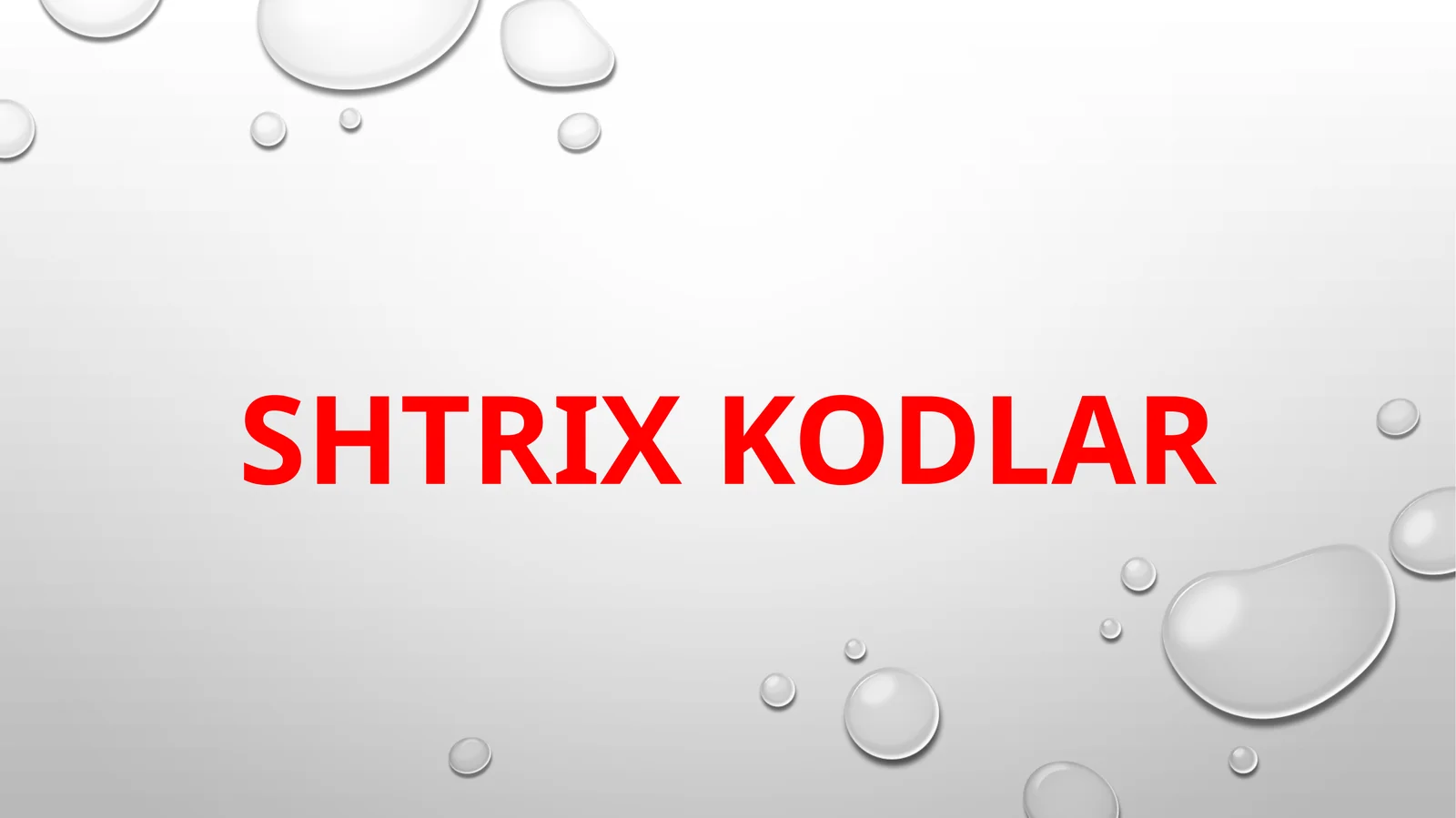 Shtrix kodlar