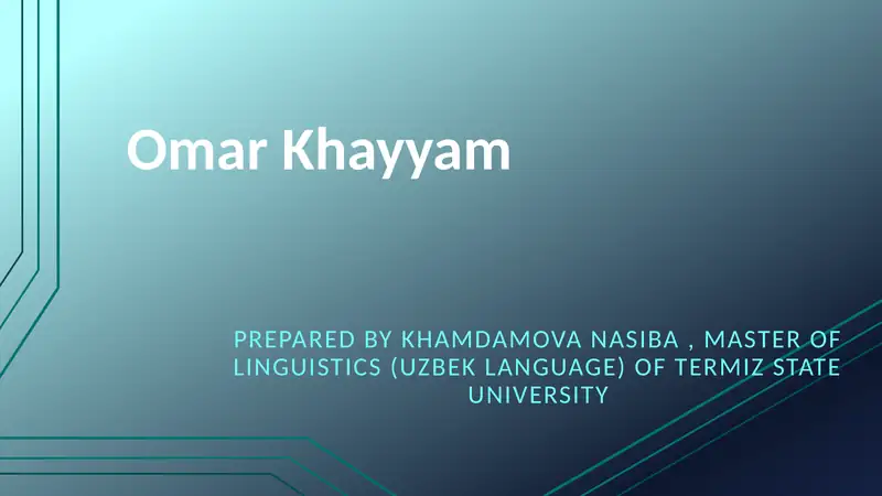 Omar Khayyam