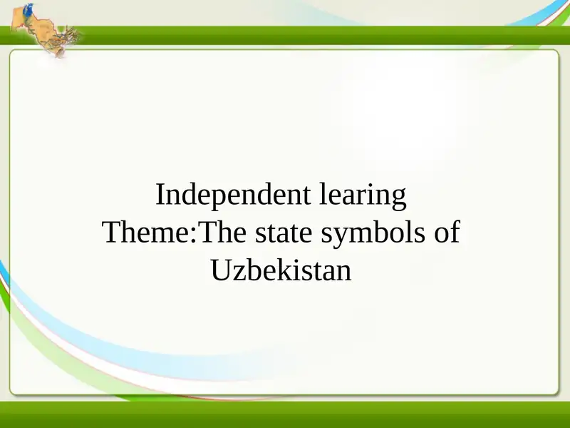 The State Symbols of Uzbekistan