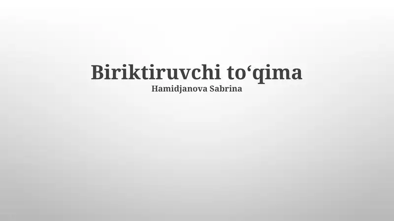 Biriktiruvchi toʻqima
