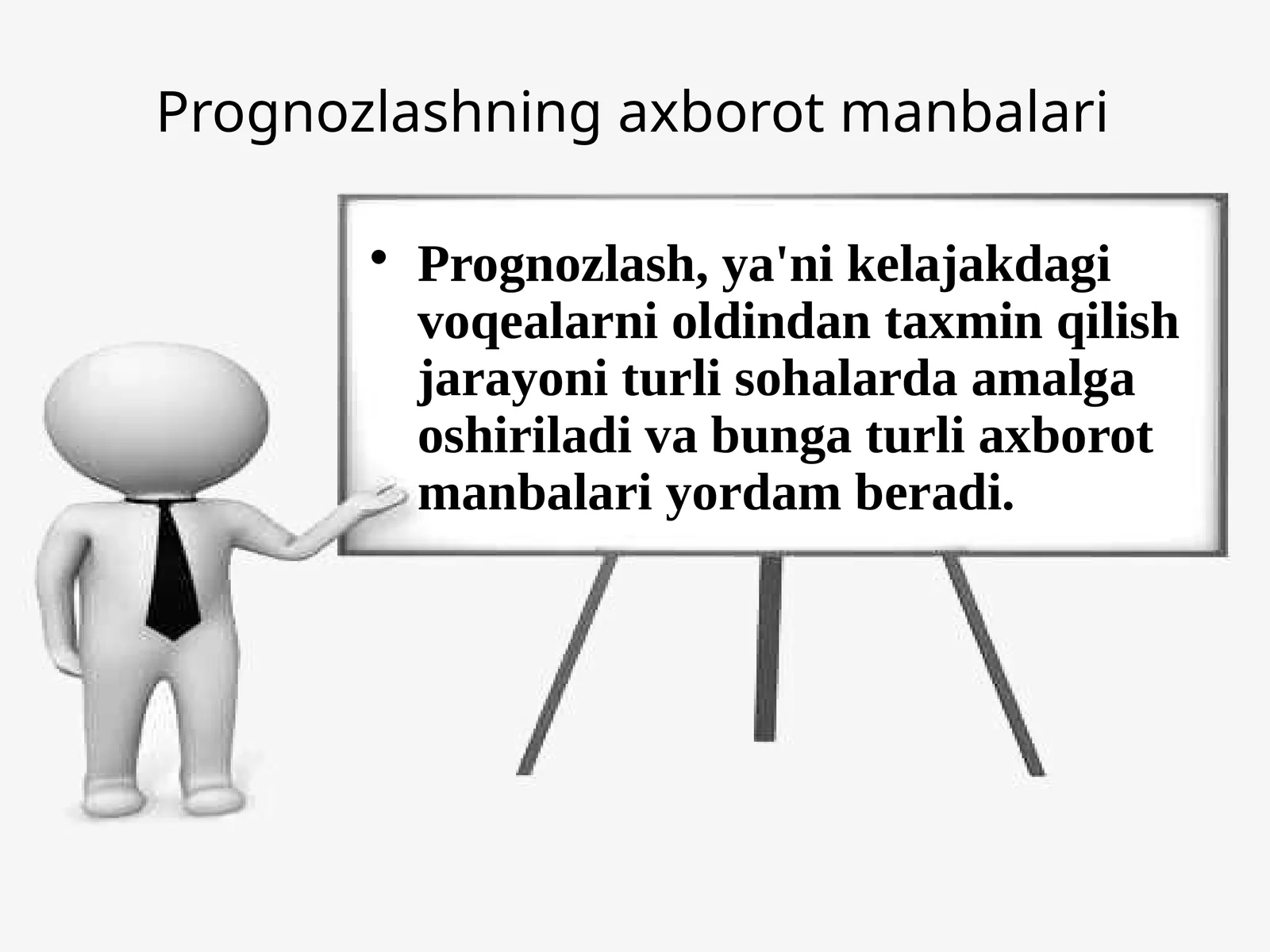 Prognozlashning axborot manbalari