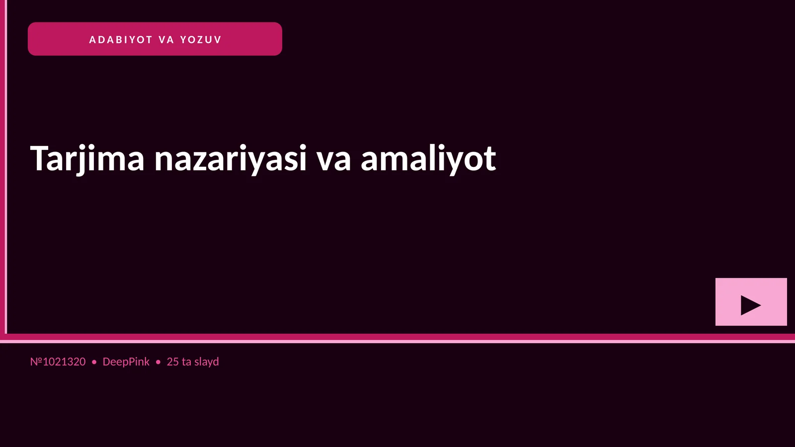 Tarjima nazariyasi va amaliyot