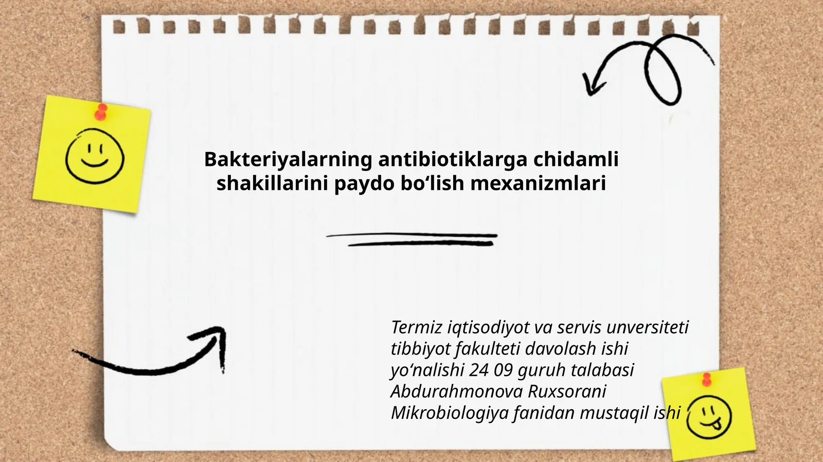 Bakteriyalarning antibiotiklarga chidamli shakillarini paydo boʻlish mexanizmlari