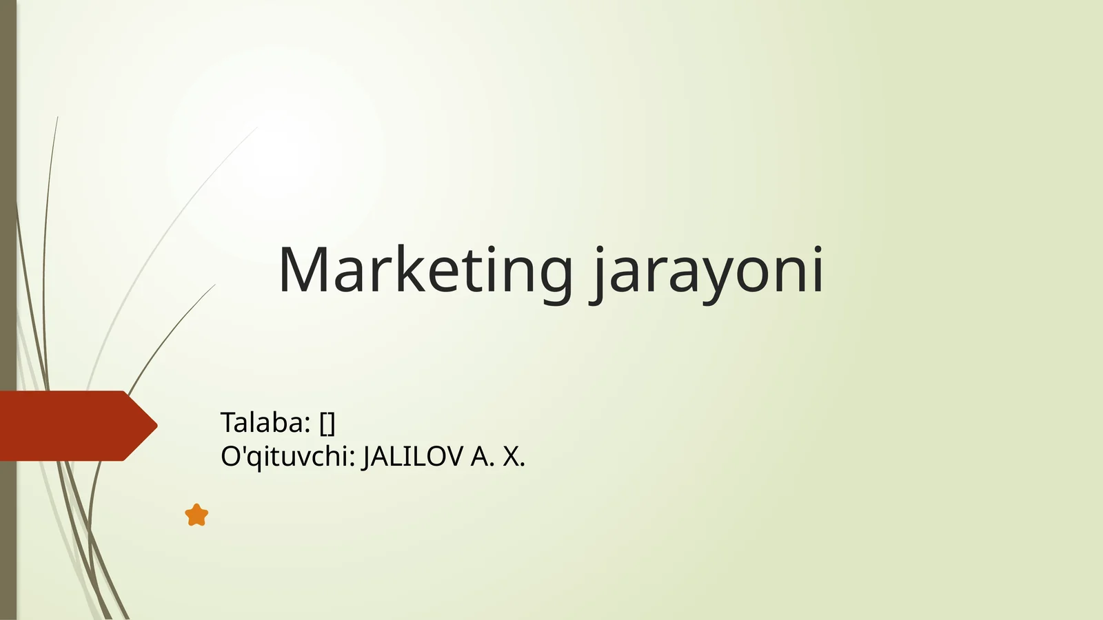 Marketing jarayoni