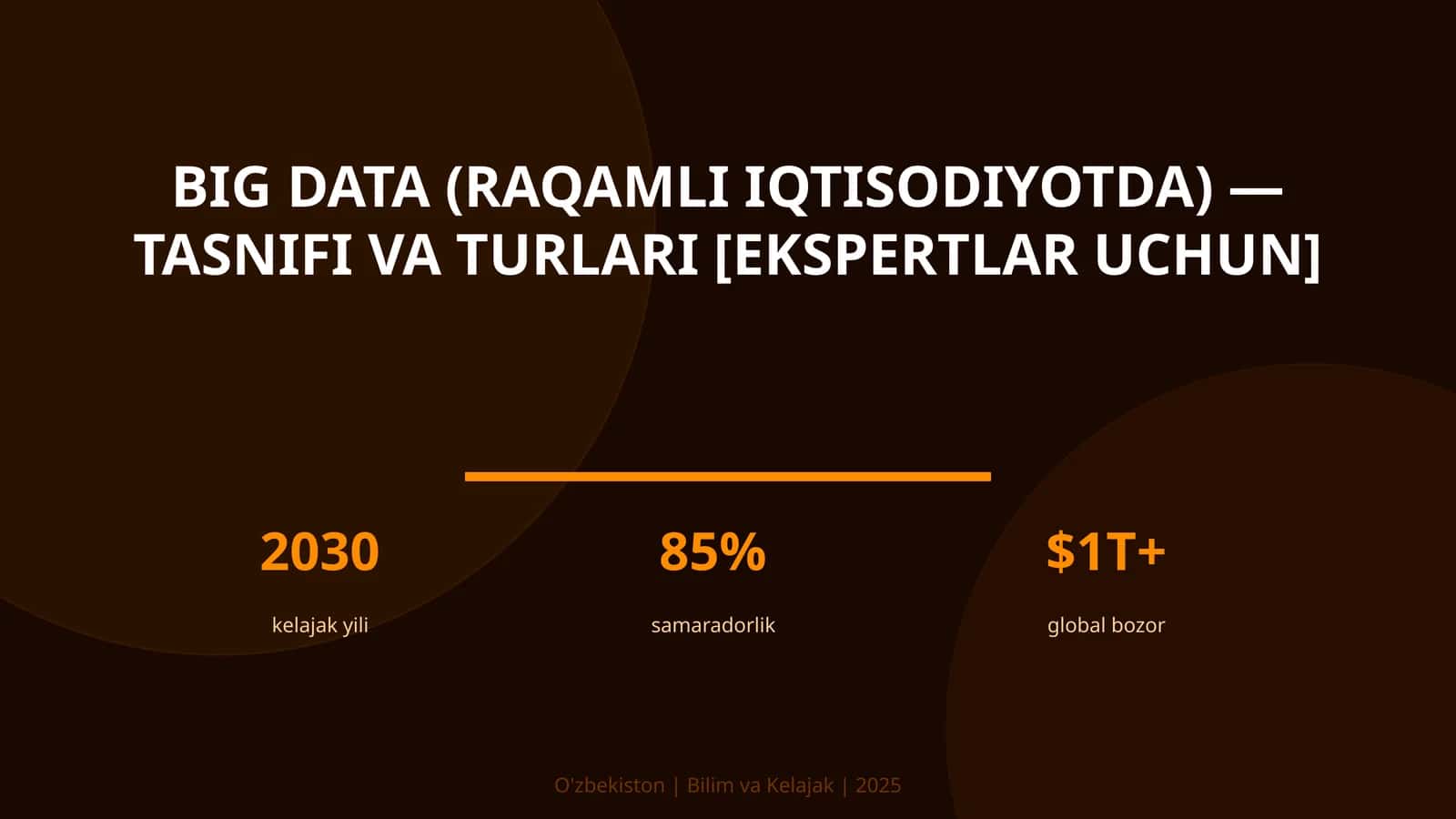 Big Data (raqamli iqtisodiyotda) — tasnifi va turlari [ekspertlar uchun]