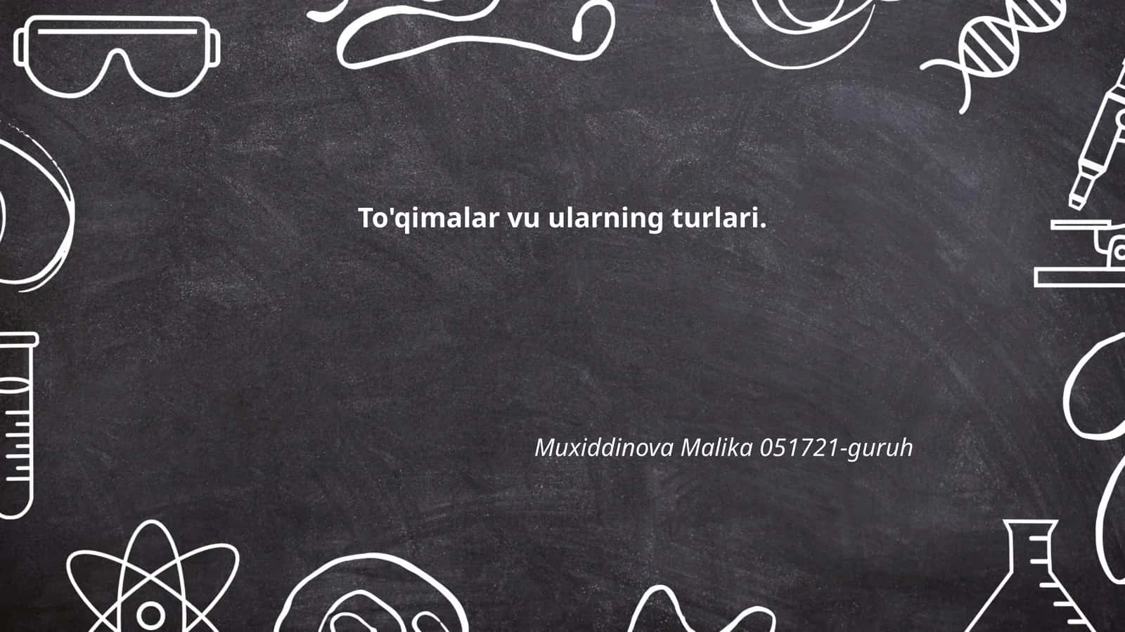 To'qimalar vu ularning turlari