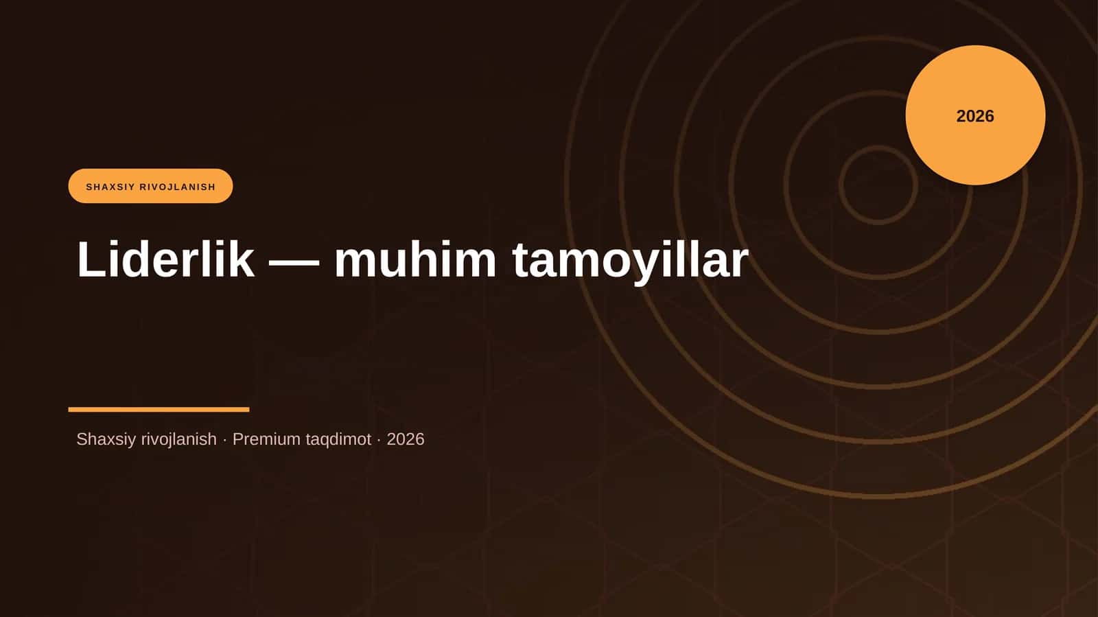 Liderlik — muhim tamoyillar