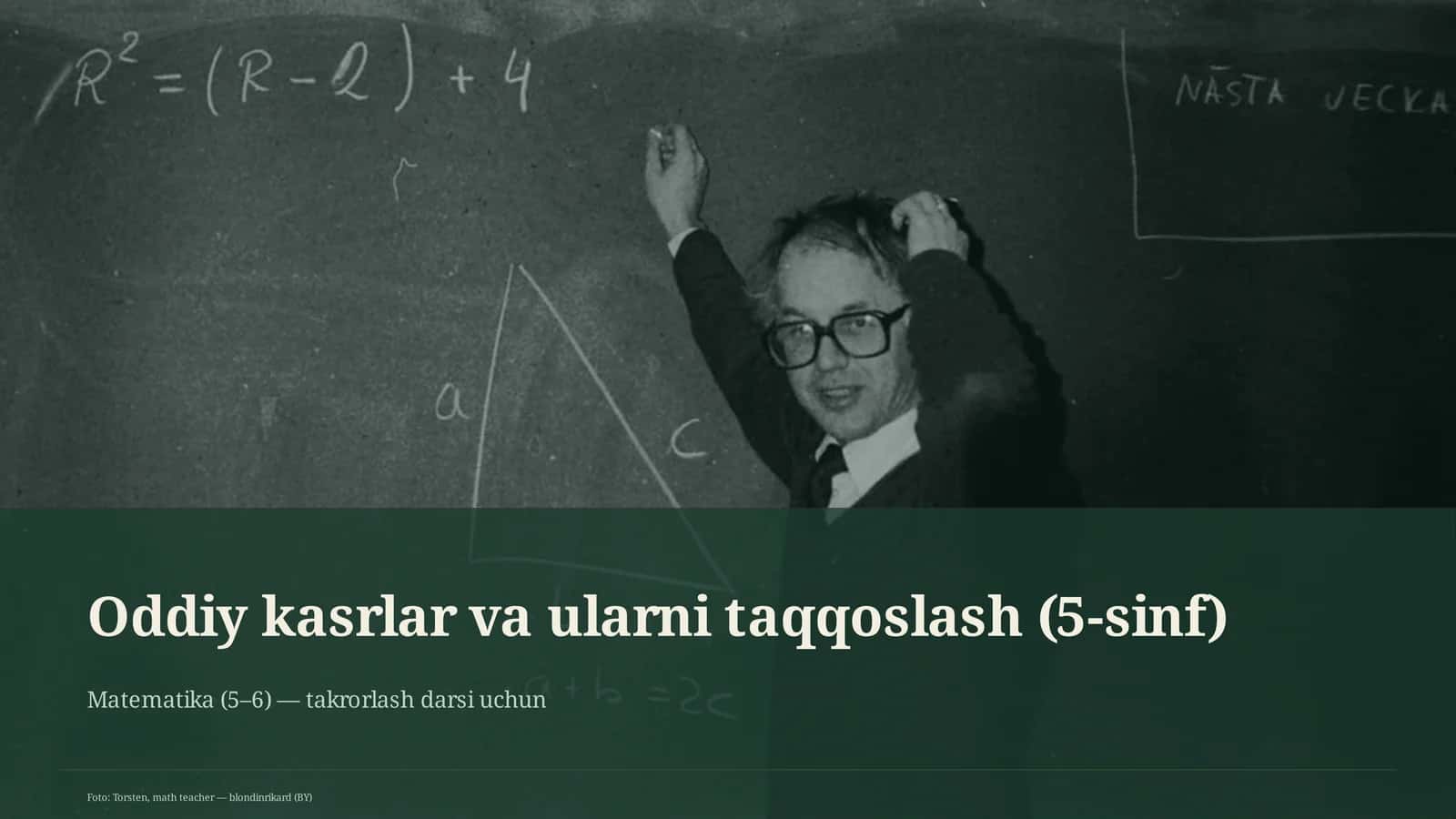 Oddiy kasrlar va ularni taqqoslash (5-sinf)