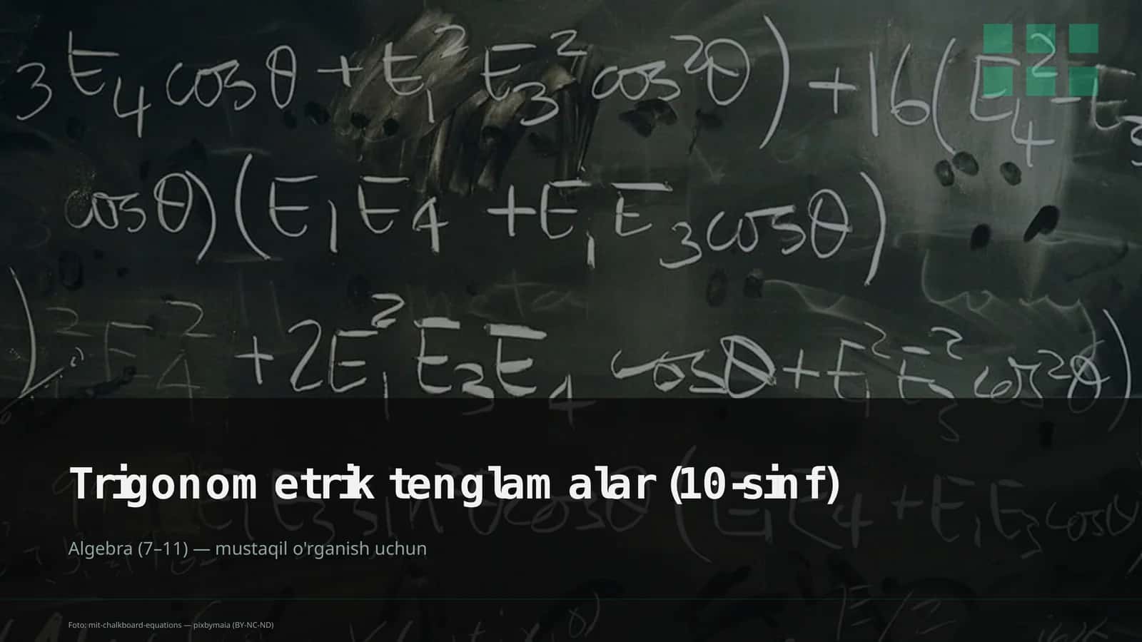 Trigonometrik tenglamalar (10-sinf)