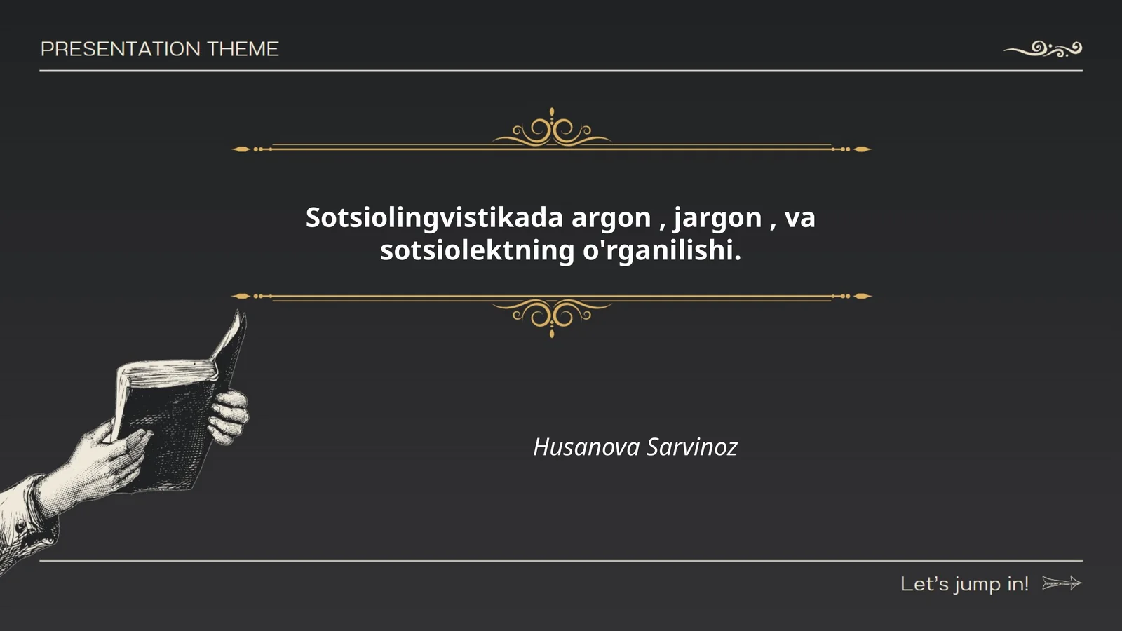 Sotsiolingvistikada argon, jargon, va sotsiolektning o'rganilishi