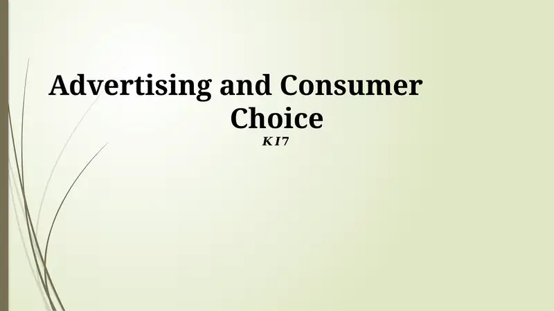 Advertising and Consumer Choice