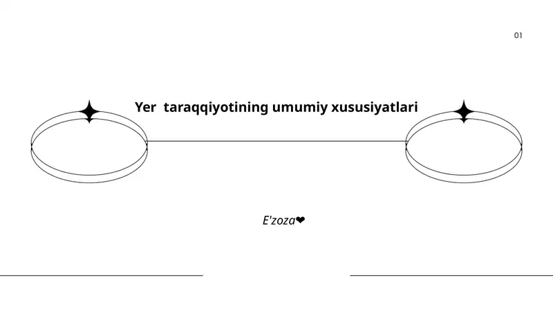 Yer taraqqiyotining umumiy xususiyatlari