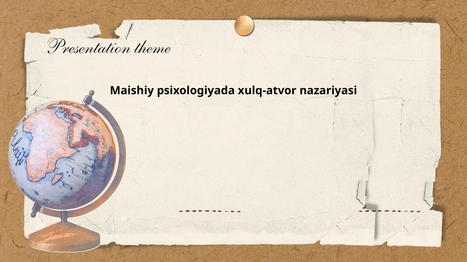 Maishiy psixologiyada xulq-atvor nazariyasi