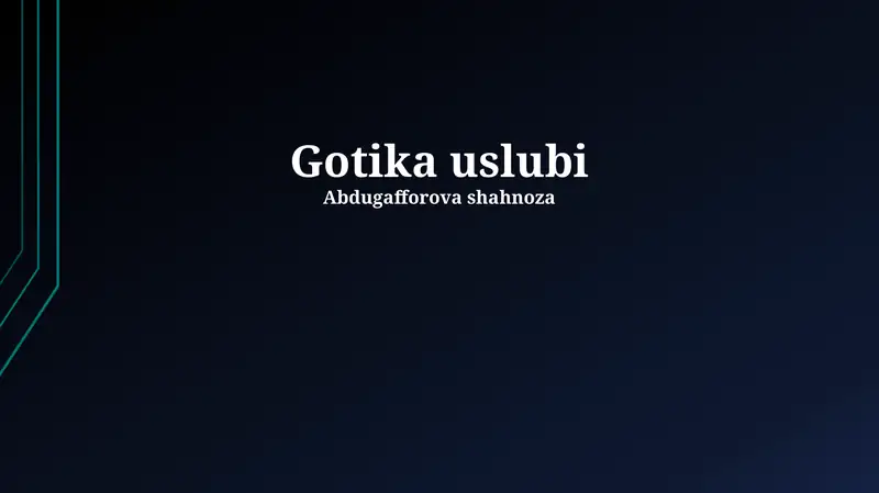 Gotika uslubi