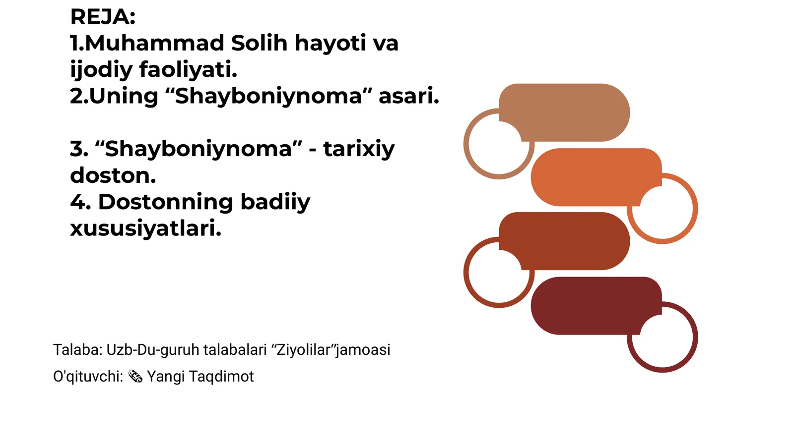 MUHAMMAD SOLIH IJODI. “SHAYBONIYNOMA” DOSTONI