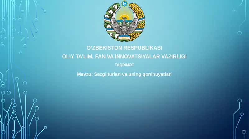 Sezgiturlar va ularning qonuniyatlari