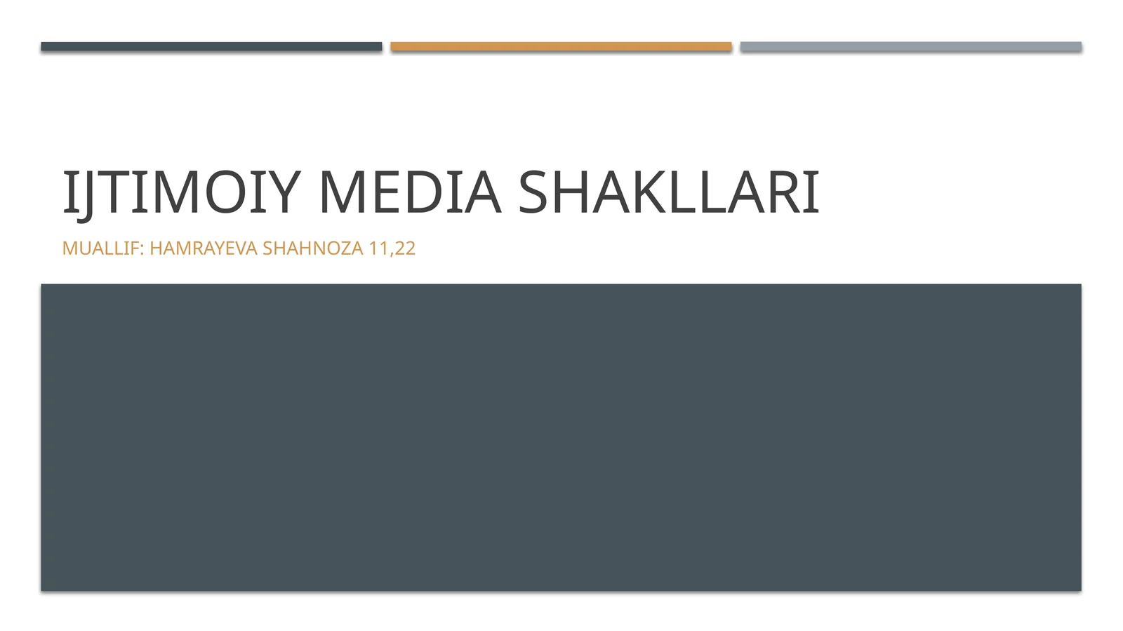 Ijtimoiy media shakllari