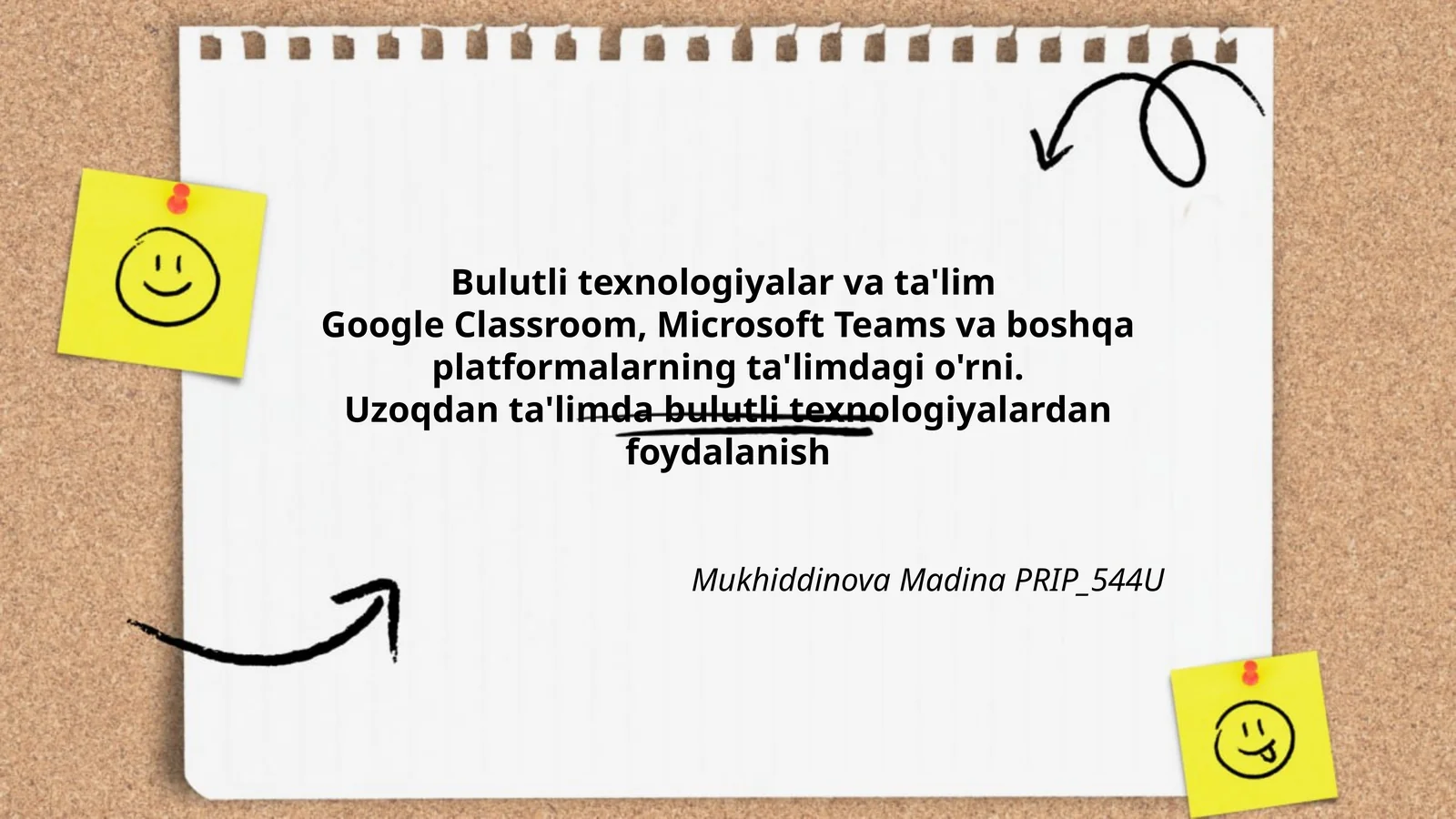 Bulutli texnologiyalar va ta'lim
