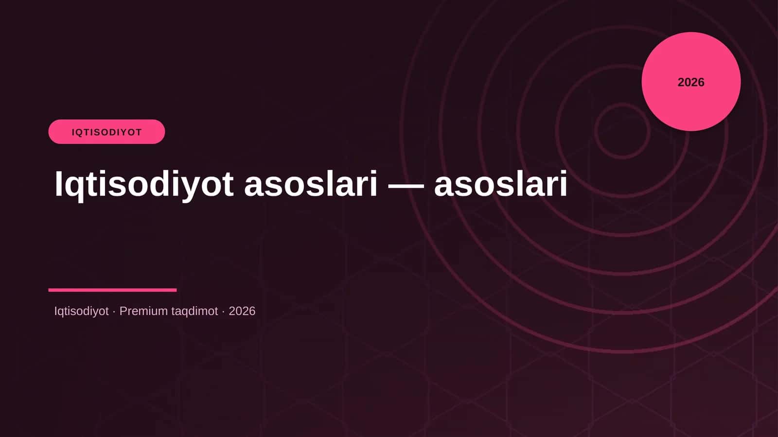 Iqtisodiyot asoslari — asoslari