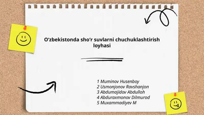 Oʻzbekistonda shoʻr suvlarni chuchuklashtirish loyhasi
