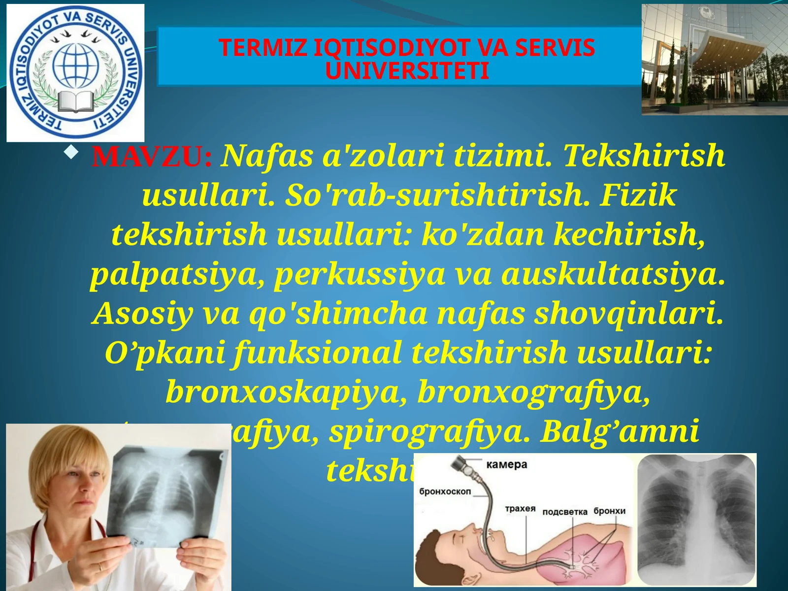 Nafasa'zolaritizimi.Tekshirishusullari.So'rab-surishtirish