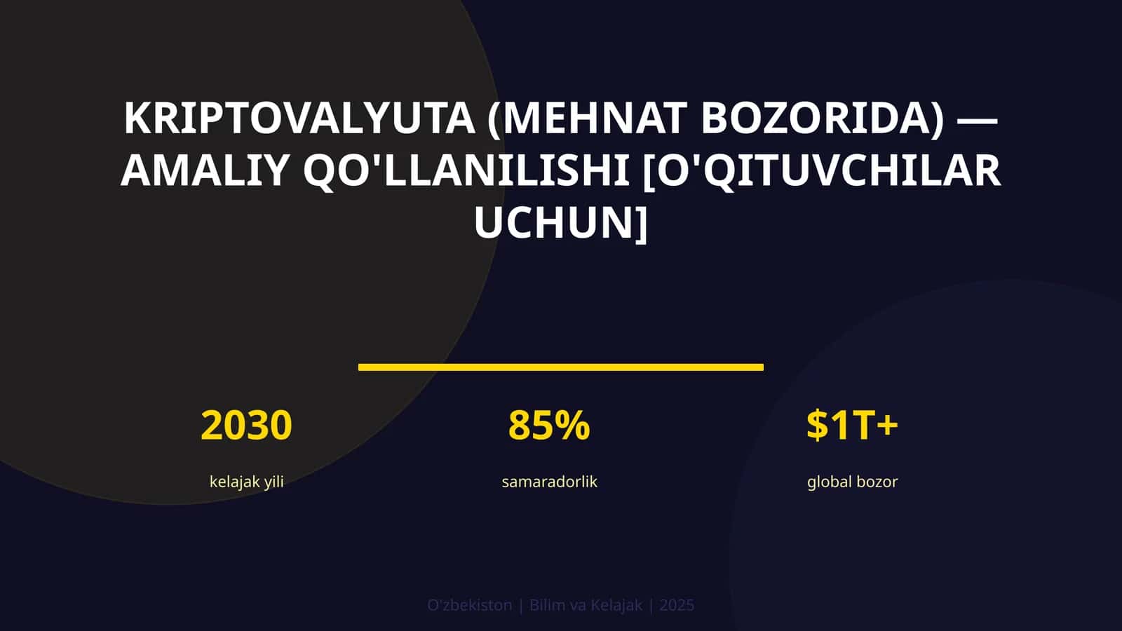 Kriptovalyuta (mehnat bozorida) — amaliy qo'llanilishi [o'qituvchilar uchun]