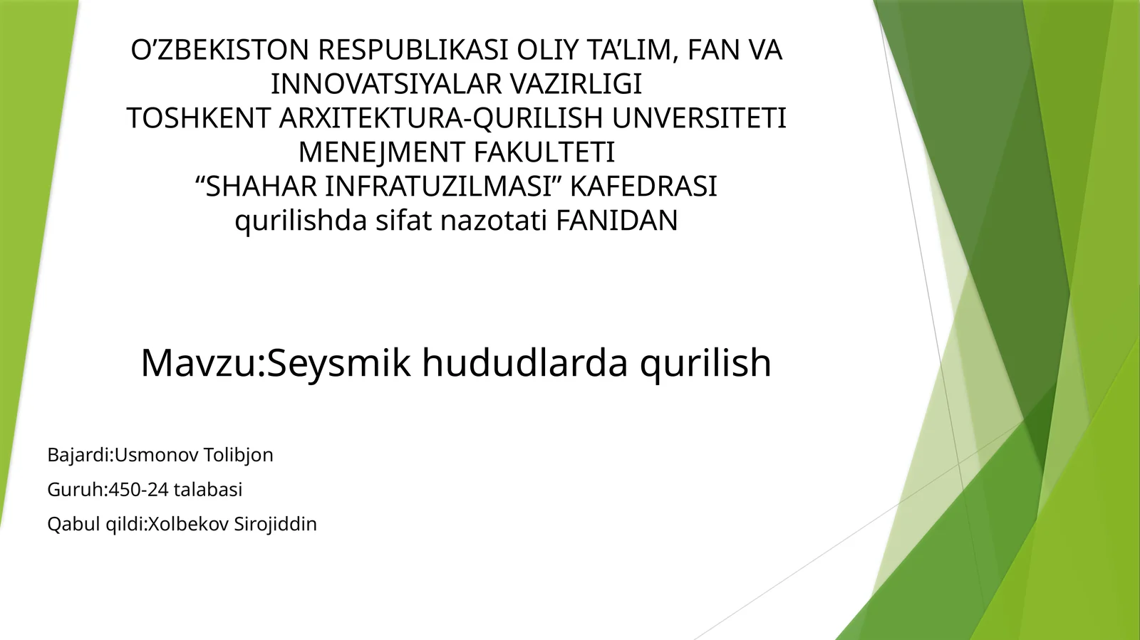 Seysmik hududlarda qurilish
