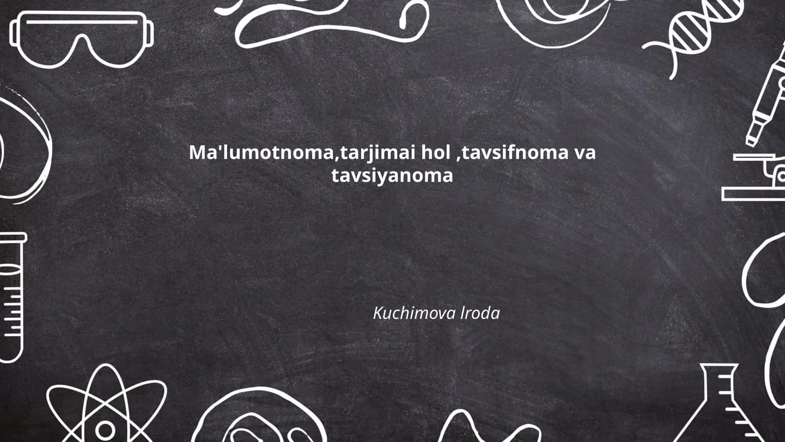 Ma'lumotnoma yozish qoidalari