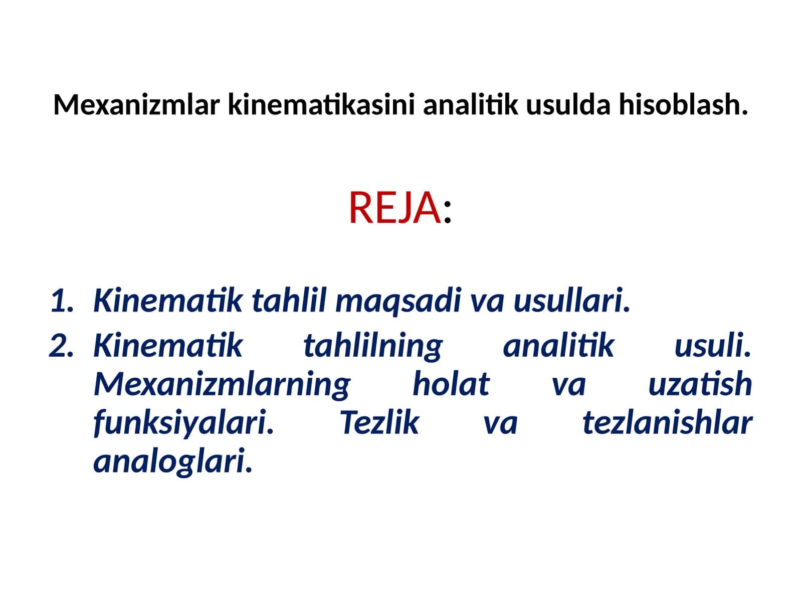 Kinematiktahlilmaqsadivausullari