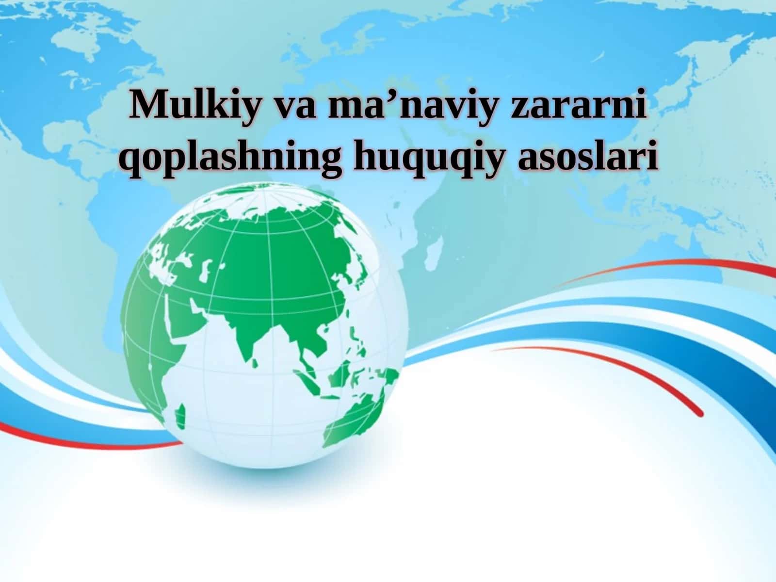 Mulkiy va ma’naviy zararlar (Moddiy zarar)