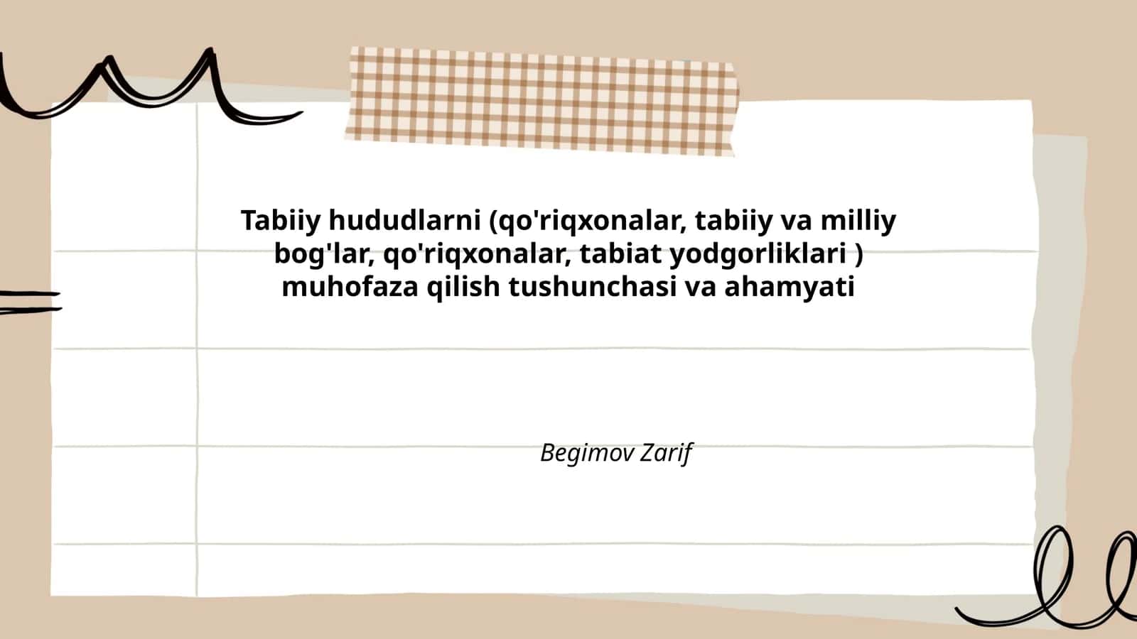 Tabiiy hududlarni muhofaza qilishning tarixi