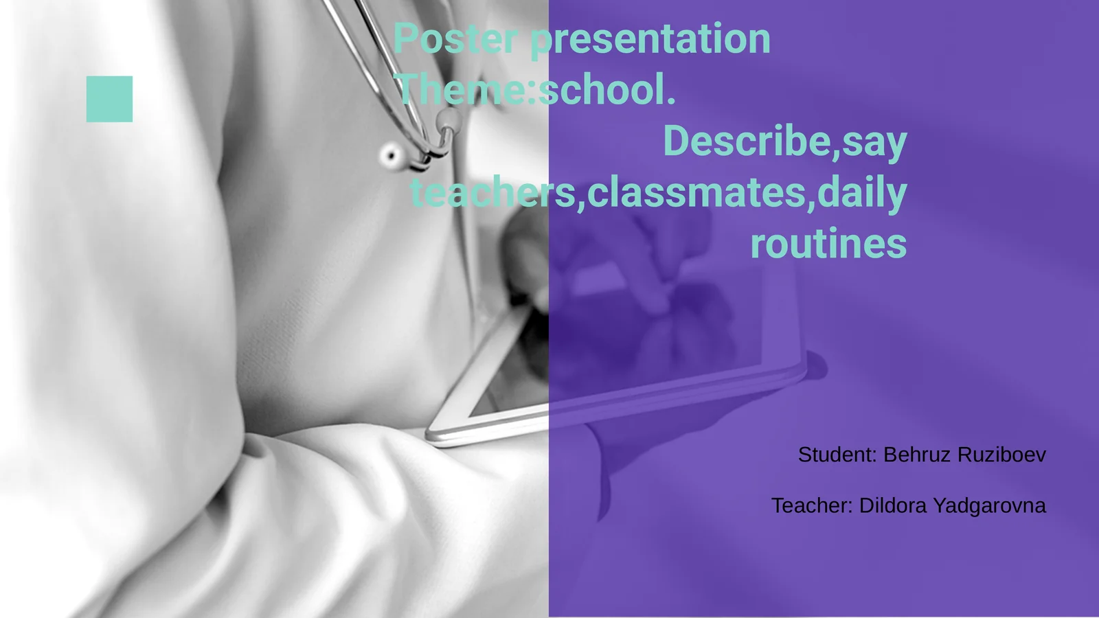 Poster presentation