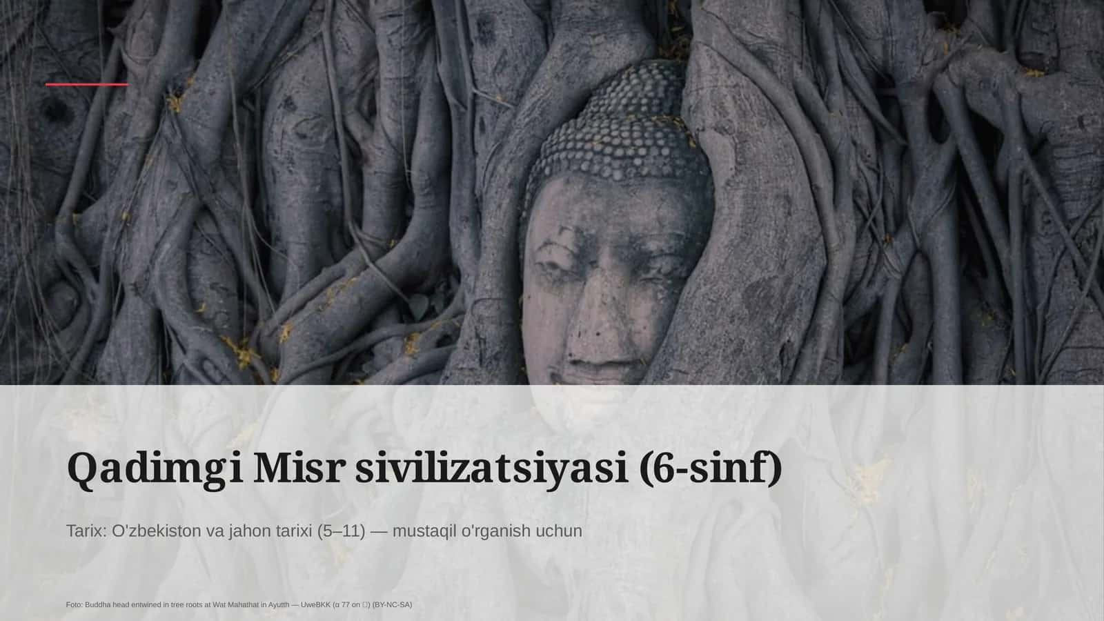 Qadimgi Misr sivilizatsiyasi (6-sinf)