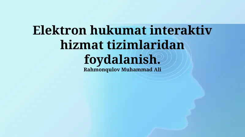 Elektron Hukumat Interaktiv Xizmatlari Tizimlari